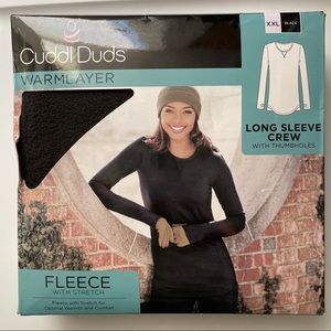 Cuddle Duds Fleece Long Sleeve Crew w/Thumbholes